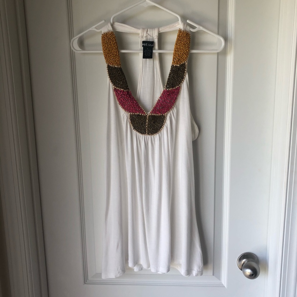 🚨2 for $20🚨 Beaded Tank Top (L)